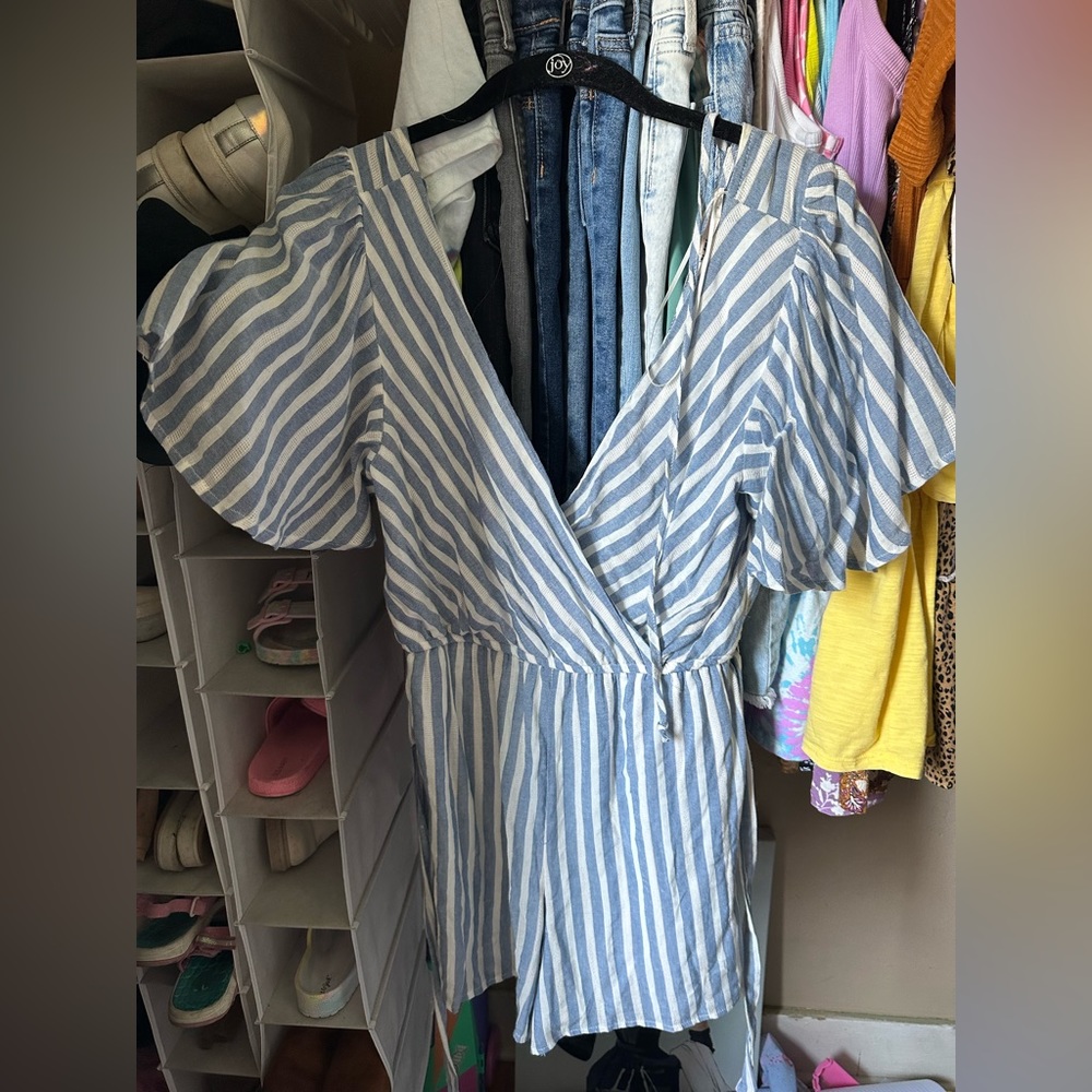 Nautical Stripe Romper Size Small